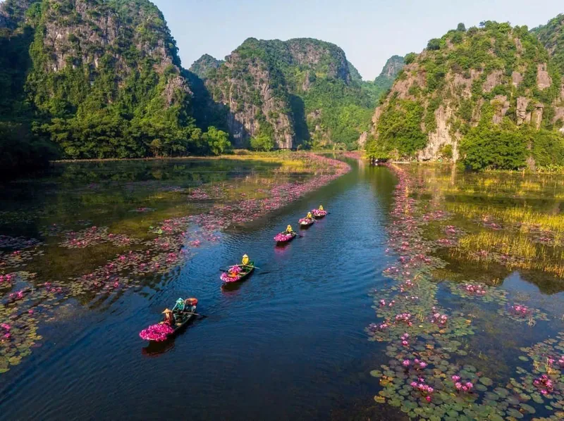 Tam Coc family boat tour Ninh Binh